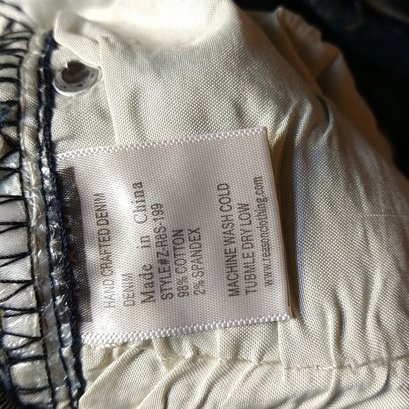 🔥 NEW Reason New York Stone Washed Flexable Denim Skinny Motorcycle Style Jeans - Picture 5 of 7